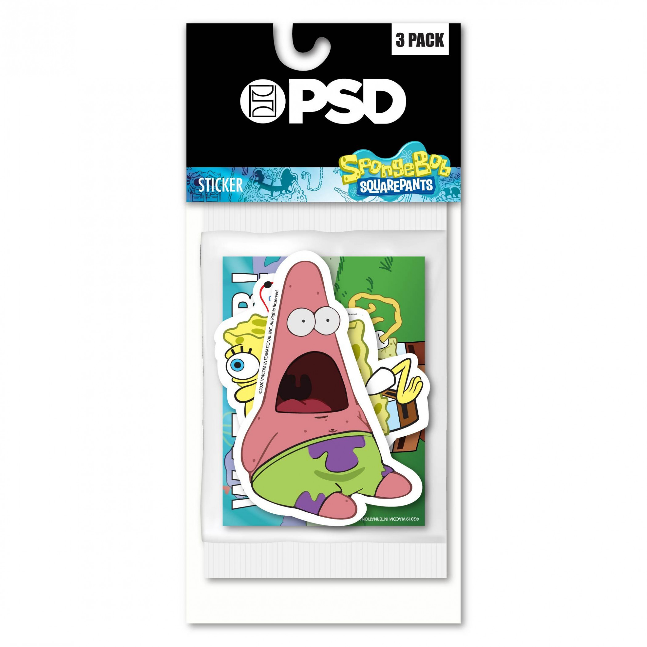 SpongeBob SquarePants Meme PSD Stickers 3-Pack